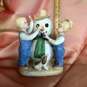 Denim Days Our Snowman, Homco Collectable 1508, 1985